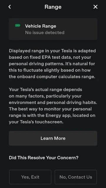 Tesla app Check battery health step 4.1