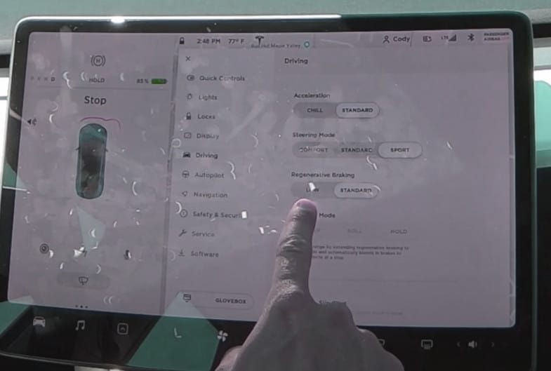 How To Turn Off Tesla Regenerative Braking? Or Reduce The Effect? 